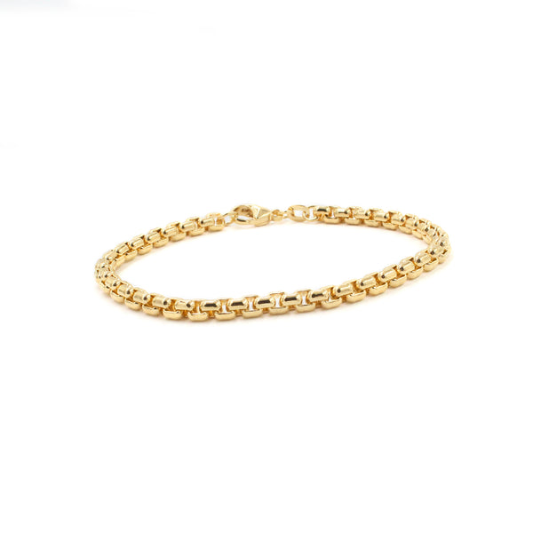 Venetian box inka 4mm 18kt gold bracelet, 8"