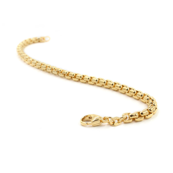 Venetian box inka 4mm 18kt gold bracelet, 8"