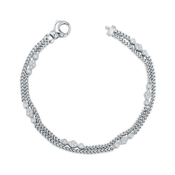 14KT White Gold Tennis Bracelet