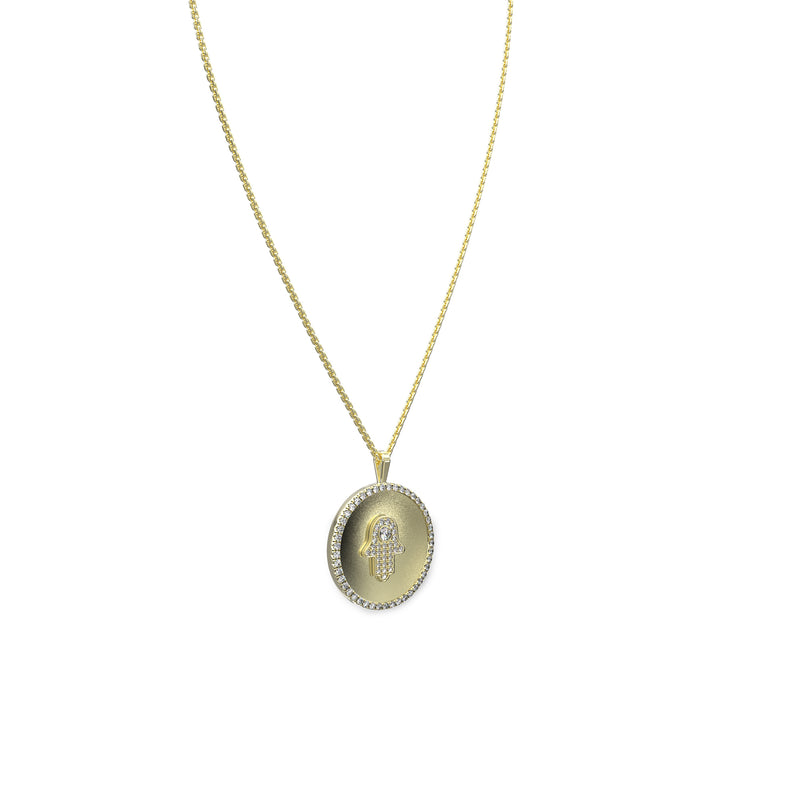 Gold Hamsa Coin Necklace