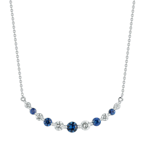 Sapphire and diamond necklace