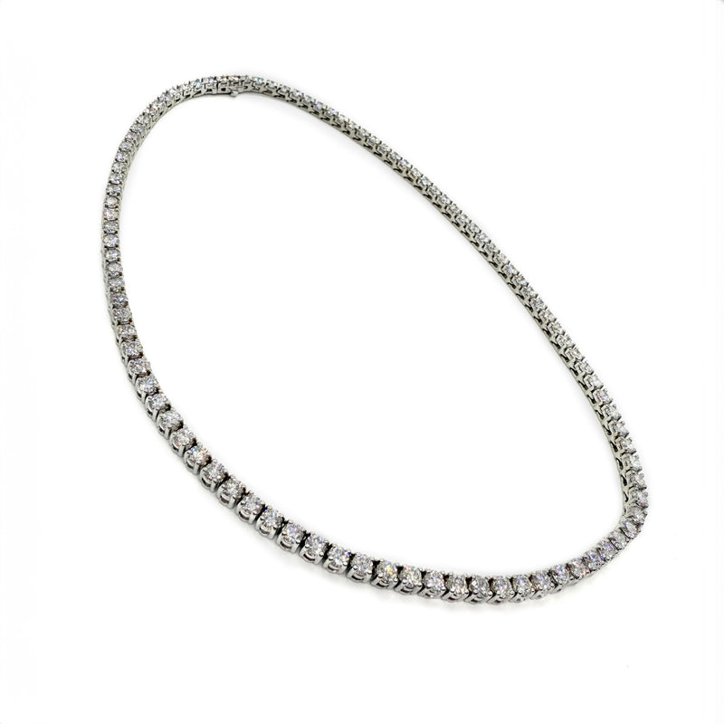 18KT White Gold Lab Diamond Tennis Necklace