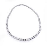 18KT White Gold Lab Diamond Tennis Necklace