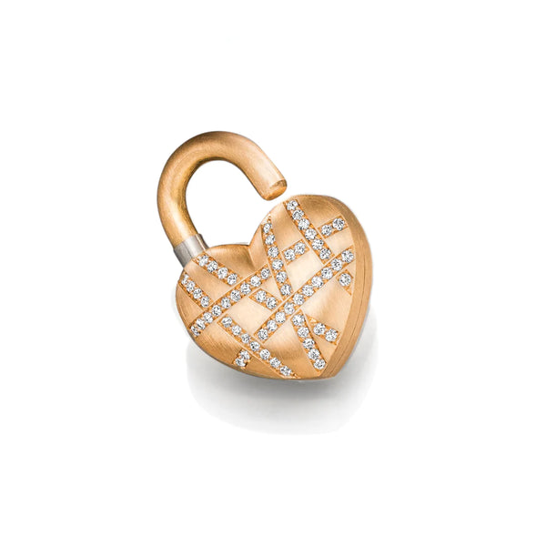 18KT Rose Gold Diamond Heart Pendant