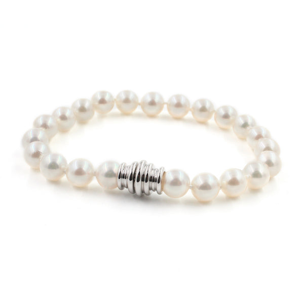 Japanese Akoya Cultured Pearl Bracelet, 7"