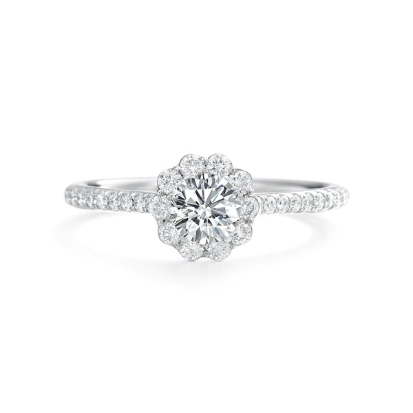 White Gold Diamond Halo Ring