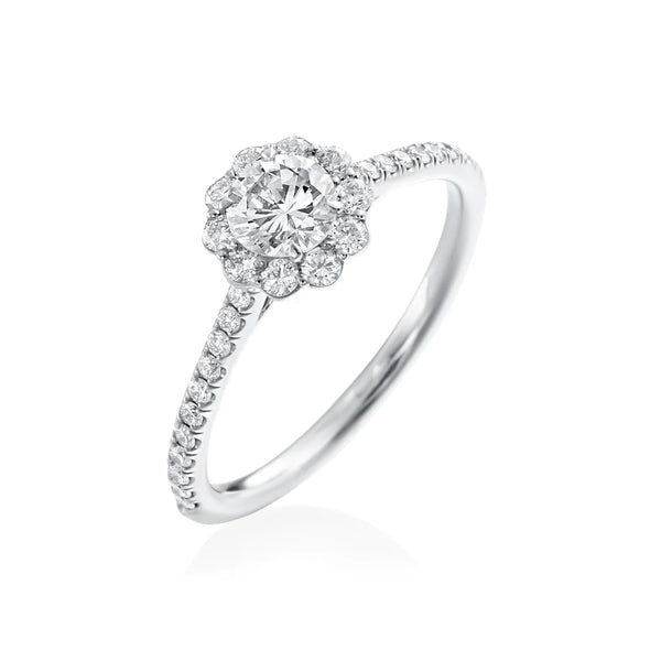 White Gold Diamond Halo Ring