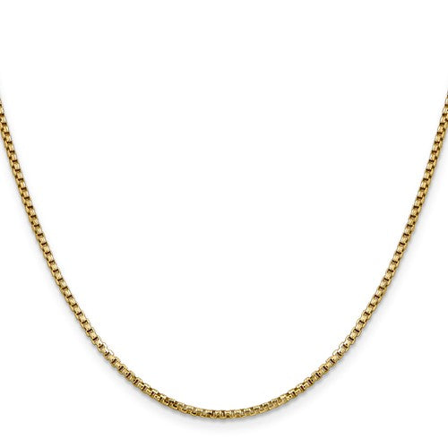 14KT Gold Thin Box Chain, 24"