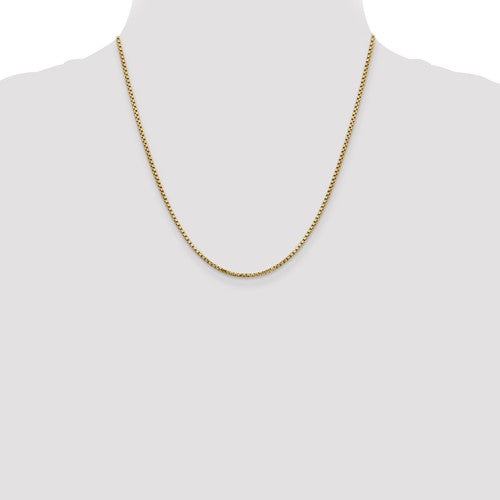 14KT Gold Thin Box Chain, 24"