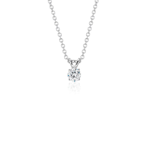 14KT White Gold Lab Grown Diamond Pendant, 1.00ct.