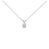 14KT White Gold Lab Grown Diamond Pendant, 0.50ct.