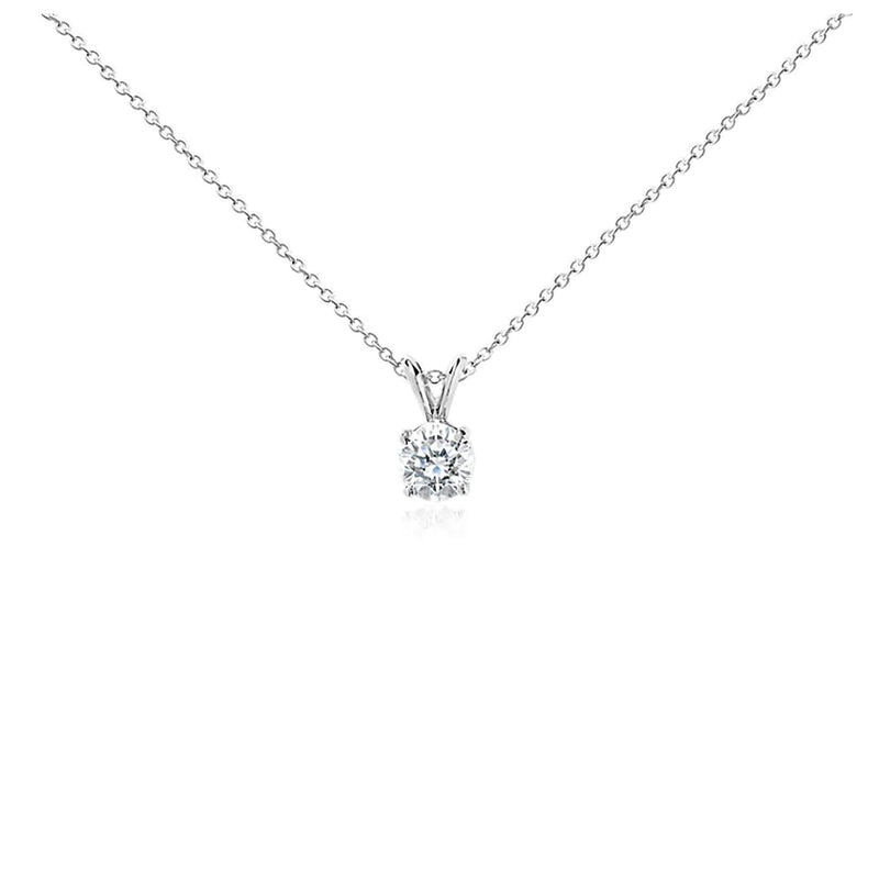 14KT White Gold Lab Grown Diamond Pendant, 0.50ct.