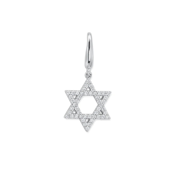 14KT Gold Diamond Star of David Pendant