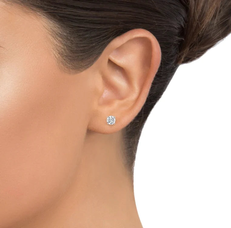 14KT Gold Lab Grown Diamond Stud Single Earring, 0.50ct.